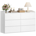 Commode Hzuaneri 6 tiroirs – Meuble de rangement avec plan de travail, style moderne, chambre et salon