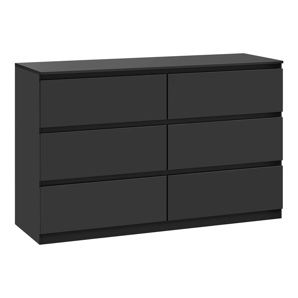 Commode moderne 6 tiroirs WOLTU – 120x40x75 cm, pour salon, chambre et couloir