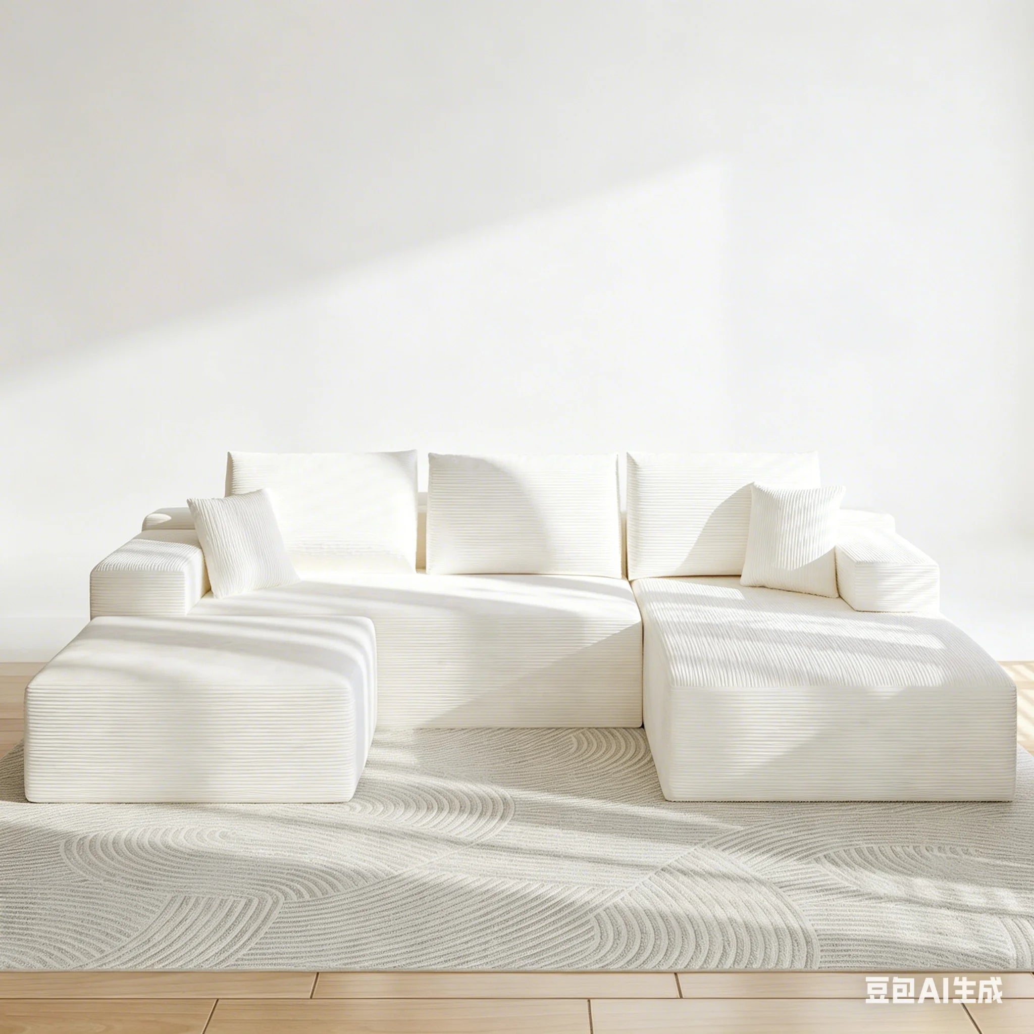 Canapé d'angle ajustable 4 places compressible – Sans cadre, multifonction, canapé-lit modulable pour salon et chambre