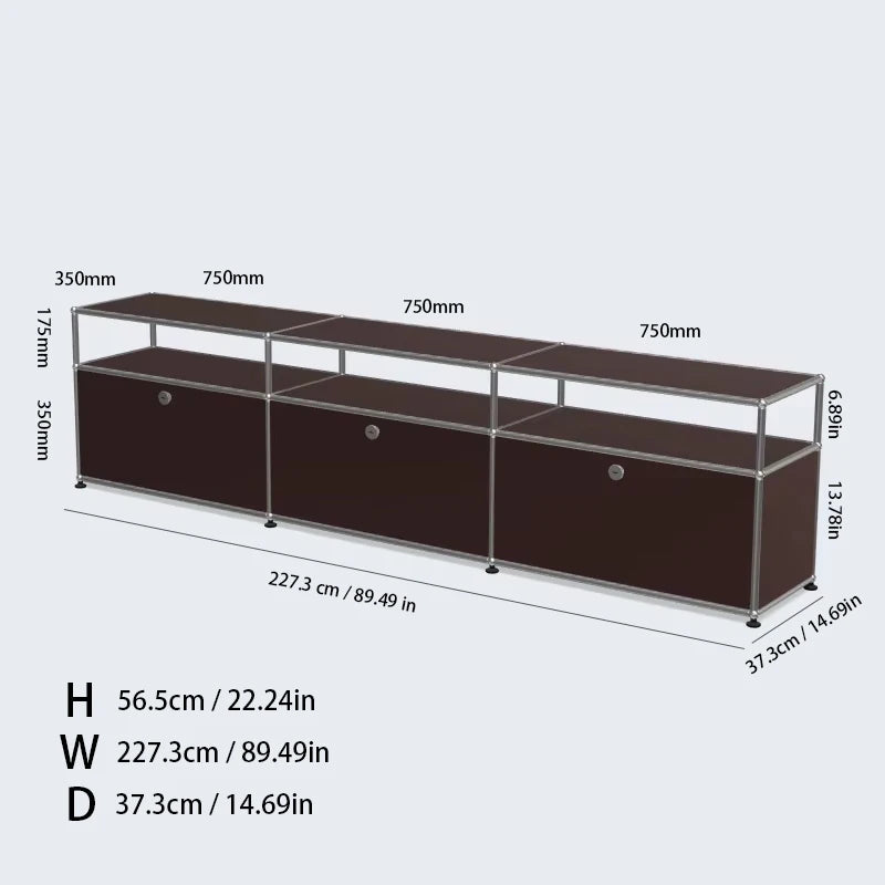Meuble TV d'angle modulaire en métal – Armoire d'exposition DIY pour salon