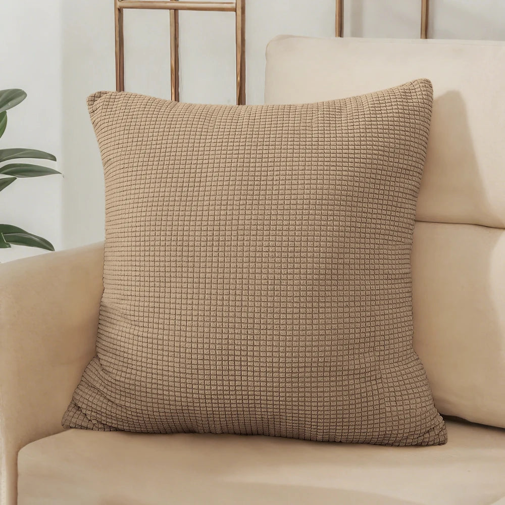 Housse de coussin jacquard uni 40x40 45x45 50x50 cm – Bureau, canapé, décoration intérieure