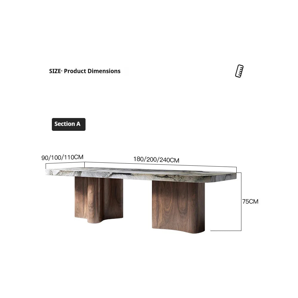 Table à manger sur mesure en marbre naturel – Haute résistance, anti-rayures, plusieurs pierres disponibles
