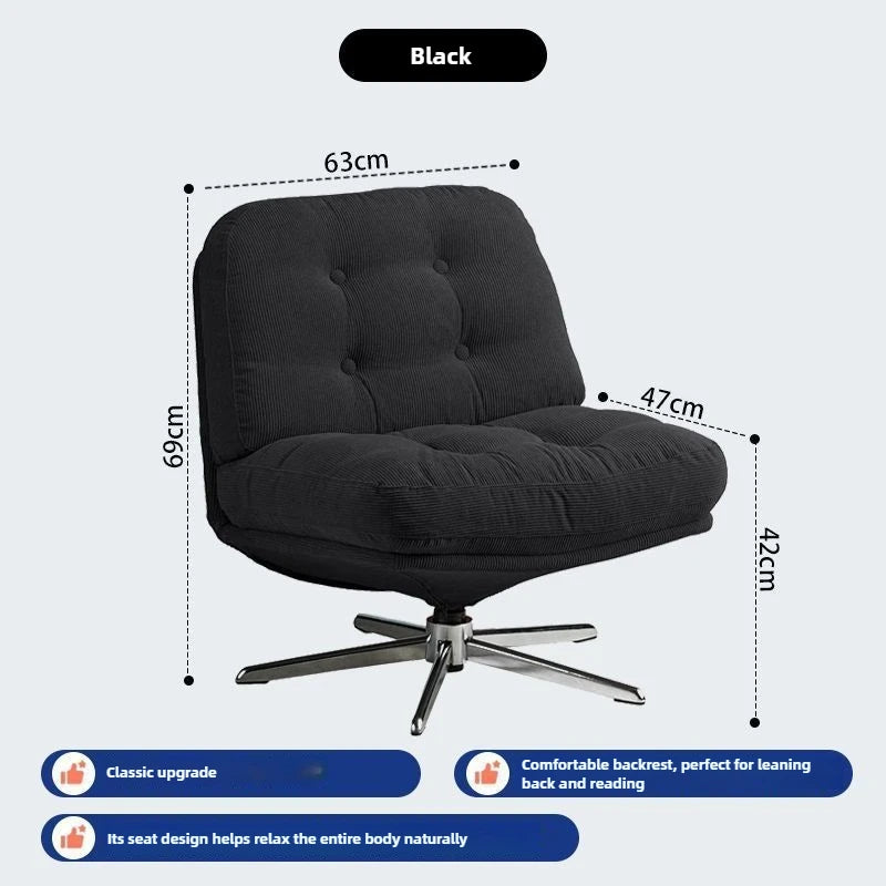 Fauteuil paresseux rotatif et réglable – Canapé individuel pour balcon, salon et chambre