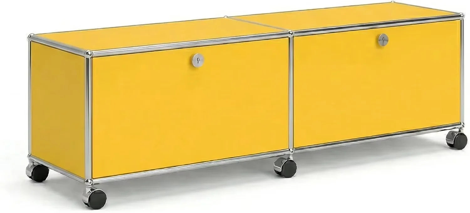 Meuble TV d'angle en métal avec rangement – Armoire d'exposition pour salon
