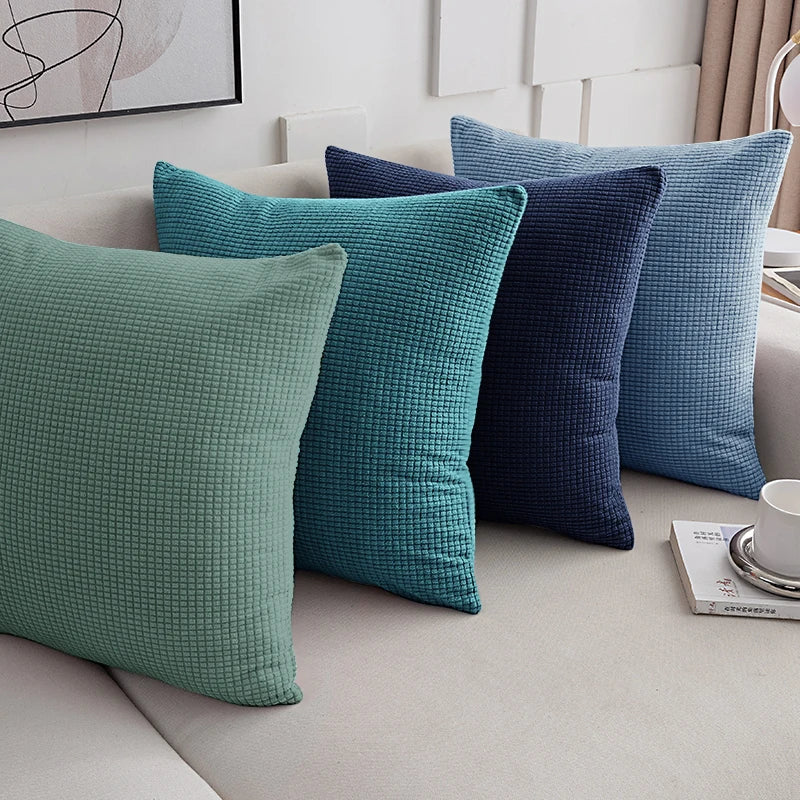 Housse de coussin jacquard uni 40x40 45x45 50x50 cm – Bureau, canapé, décoration intérieure