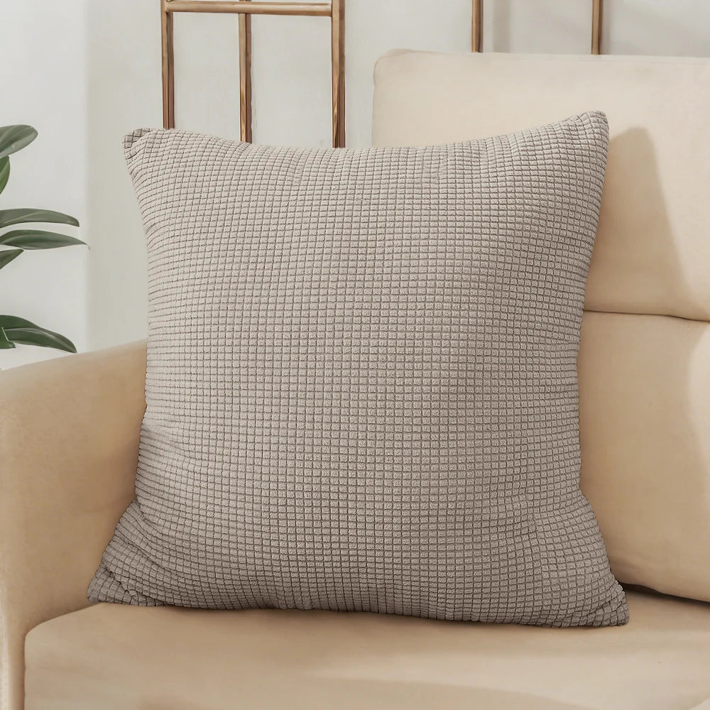 Housse de coussin jacquard uni 40x40 45x45 50x50 cm – Bureau, canapé, décoration intérieure