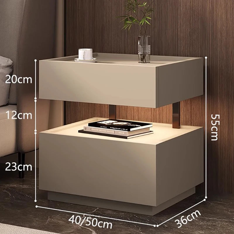 Table de chevet style européen classique – Rangement luxe, design moderne pour chambre