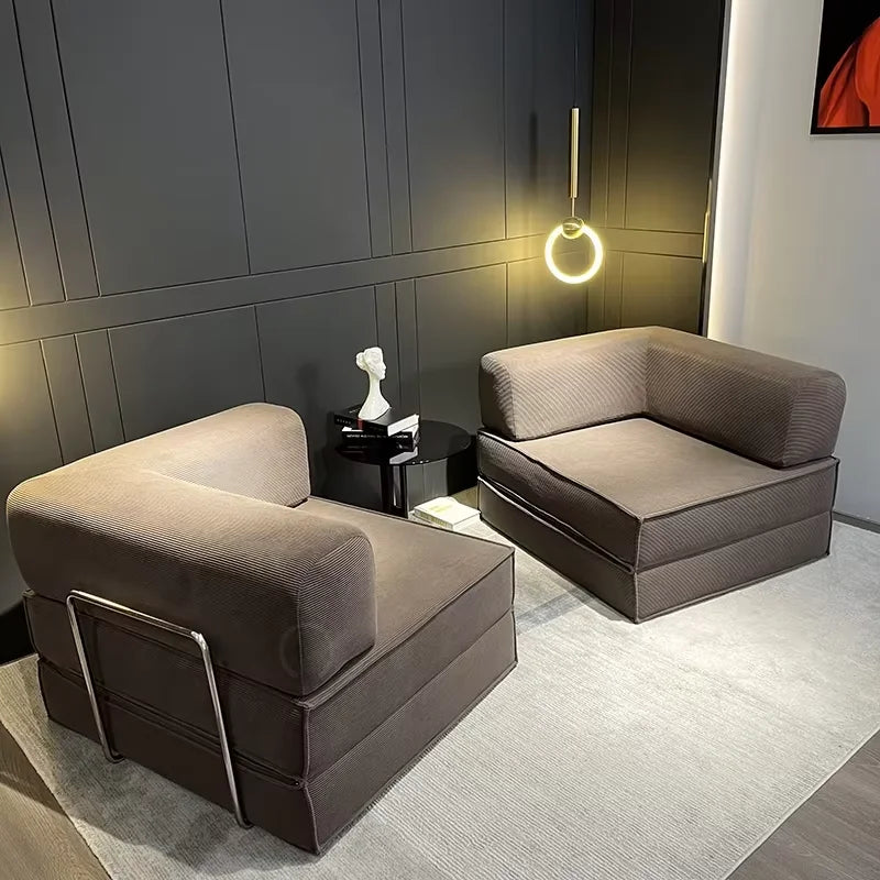 Canapé-lit compressible 205x100x70 cm – Housse velours côtelé amovible, livraison 5-7 jours, entrepôt EU