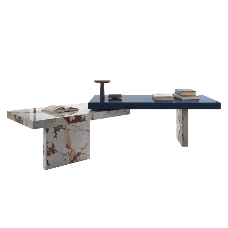 Bureau sur mesure en marbre style italien minimaliste – Pierre engineered anti-rayures, bureau et salle d'étude luxe