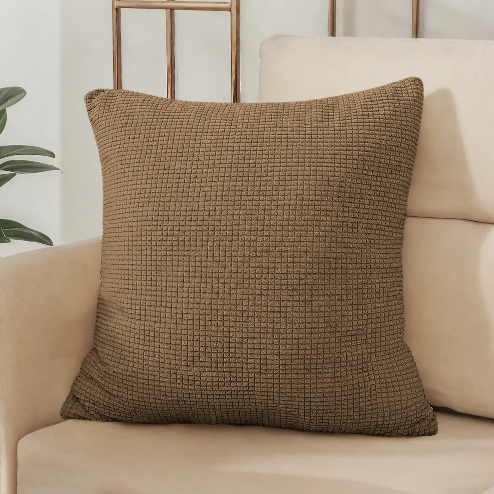 Housse de coussin jacquard uni 40x40 45x45 50x50 cm – Bureau, canapé, décoration intérieure