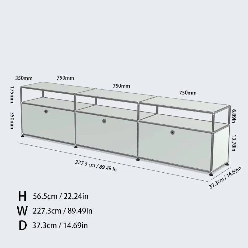 Meuble TV d'angle modulaire en métal – Armoire d'exposition DIY pour salon
