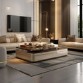 Table basse luxe nordique avancée – Design simple moderne pour villa, hôtel et salon haut de gamme