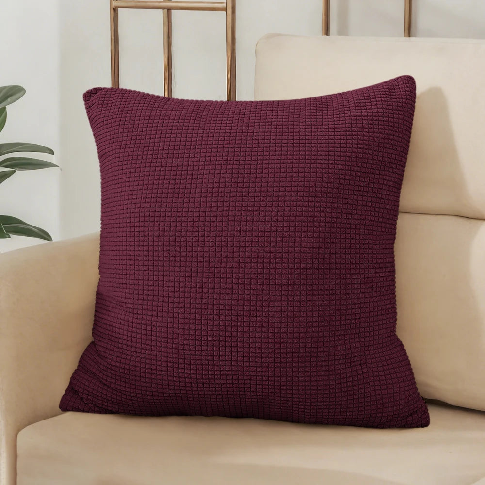 Housse de coussin jacquard uni 40x40 45x45 50x50 cm – Bureau, canapé, décoration intérieure