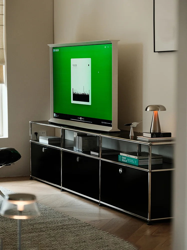 Meuble TV d'angle modulaire en métal – Armoire d'exposition DIY pour salon