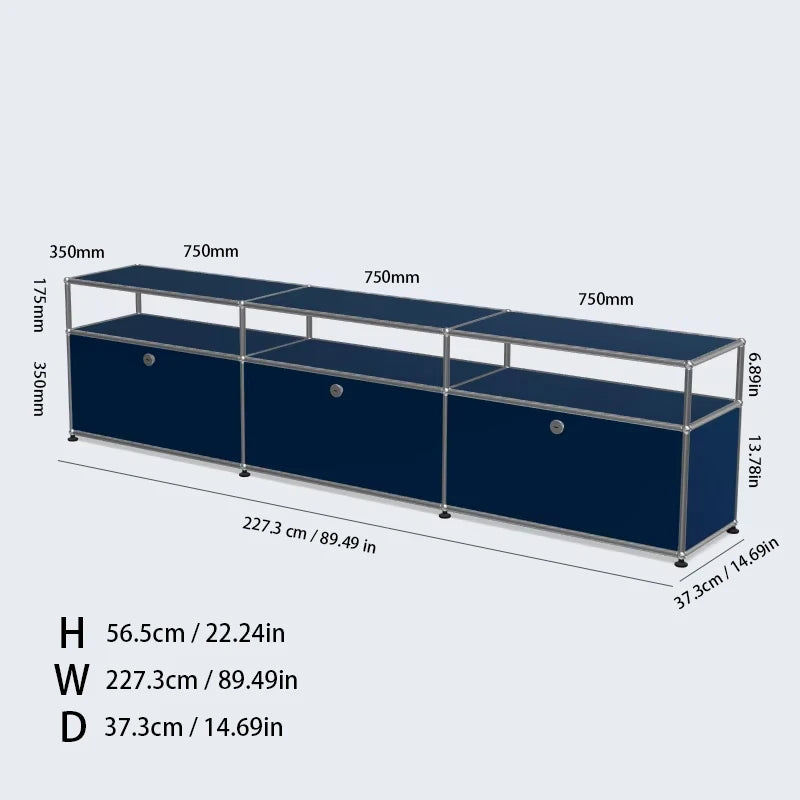 Meuble TV d'angle modulaire en métal – Armoire d'exposition DIY pour salon
