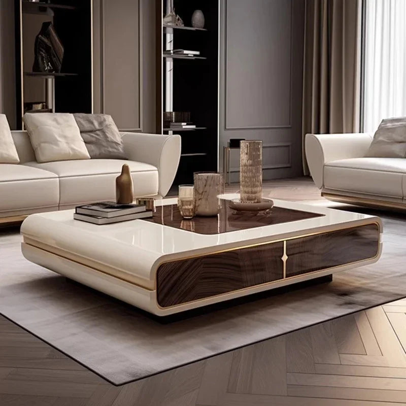 Table basse luxe nordique avancée – Design simple moderne pour villa, hôtel et salon haut de gamme
