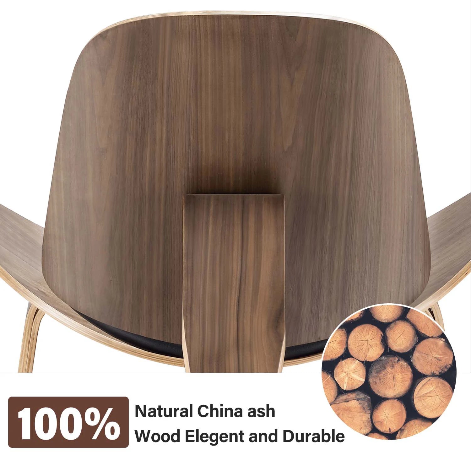 Fauteuil design Airplane Smile en simili cuir – Forme triangulaire originale pour salon