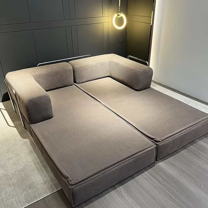Canapé-lit compressible 205x100x70 cm – Housse velours côtelé amovible, livraison 5-7 jours, entrepôt EU
