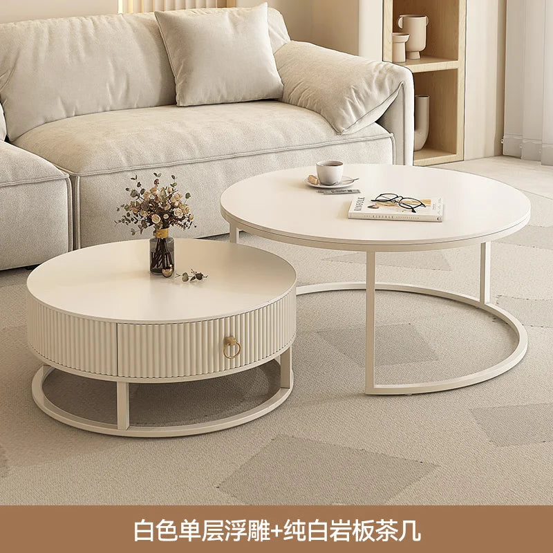 Table d'appoint design minimaliste – Table de bout avec rangement, décor luxe pour salon