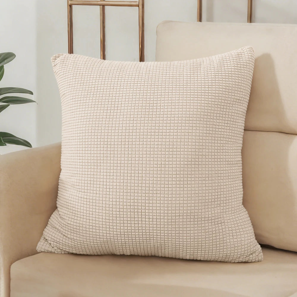 Housse de coussin jacquard uni 40x40 45x45 50x50 cm – Bureau, canapé, décoration intérieure