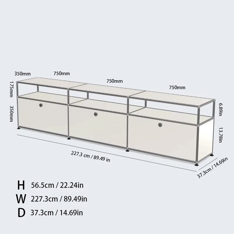 Meuble TV d'angle modulaire en métal – Armoire d'exposition DIY pour salon