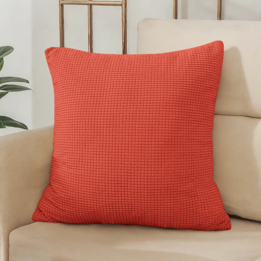 Housse de coussin jacquard uni 40x40 45x45 50x50 cm – Bureau, canapé, décoration intérieure
