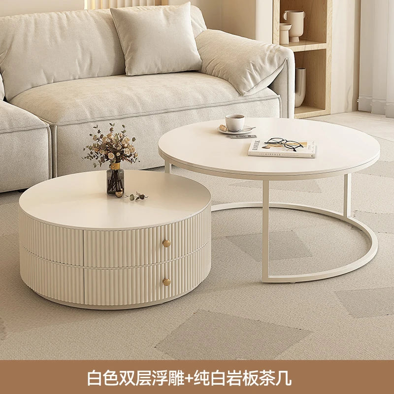 Table d'appoint design minimaliste – Table de bout avec rangement, décor luxe pour salon