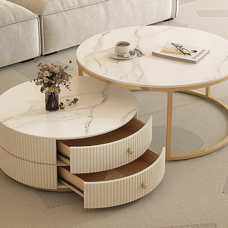 Table d'appoint design minimaliste – Table de bout avec rangement, décor luxe pour salon