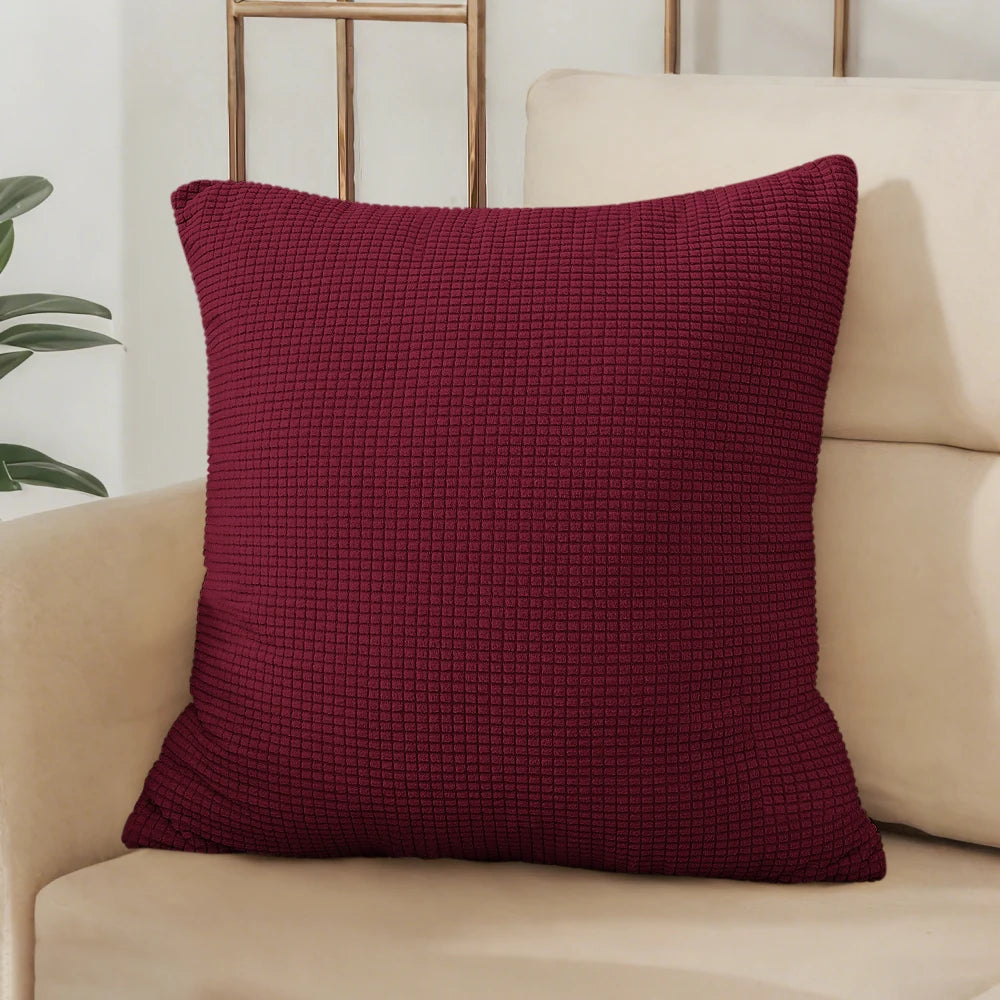 Housse de coussin jacquard uni 40x40 45x45 50x50 cm – Bureau, canapé, décoration intérieure