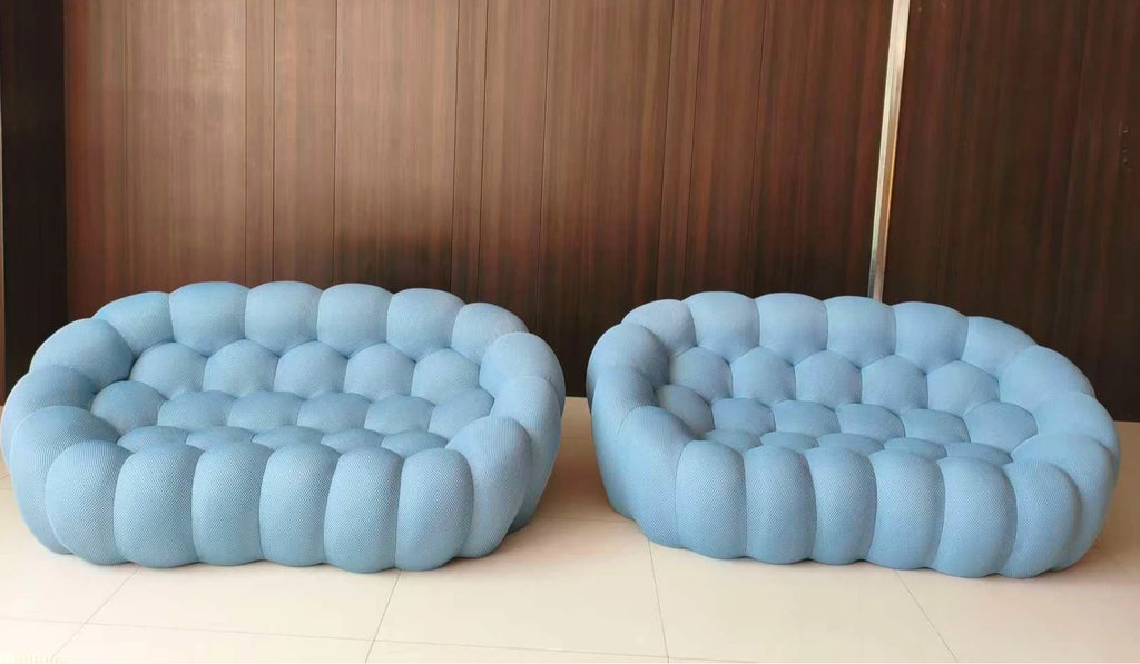 Canapé 2 places minimaliste européen – Puff bulle compressible sans os, chaise longue pour salon