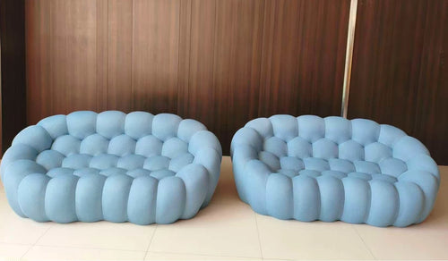 Canapé 2 places minimaliste européen – Puff bulle compressible sans os, chaise longue pour salon