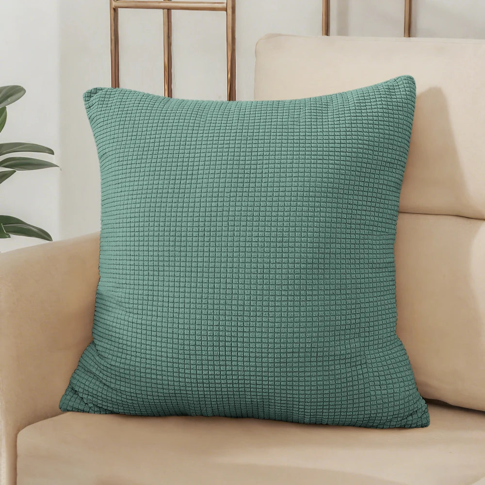 Housse de coussin jacquard uni 40x40 45x45 50x50 cm – Bureau, canapé, décoration intérieure