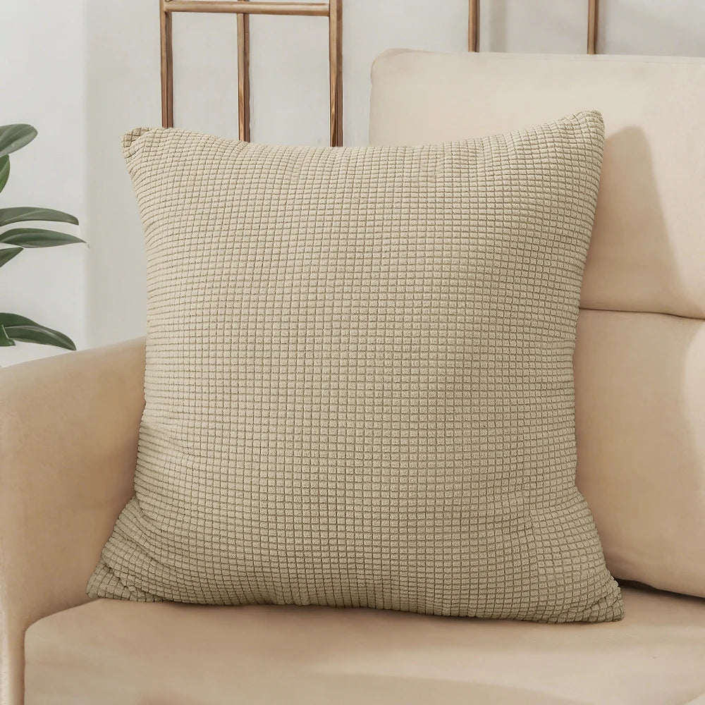 Housse de coussin jacquard uni 40x40 45x45 50x50 cm – Bureau, canapé, décoration intérieure