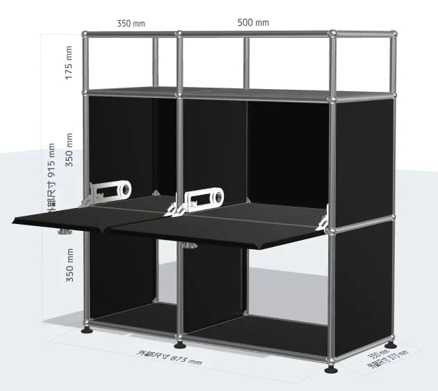 Meuble TV d'angle en métal avec rangement – Armoire d'exposition pour salon