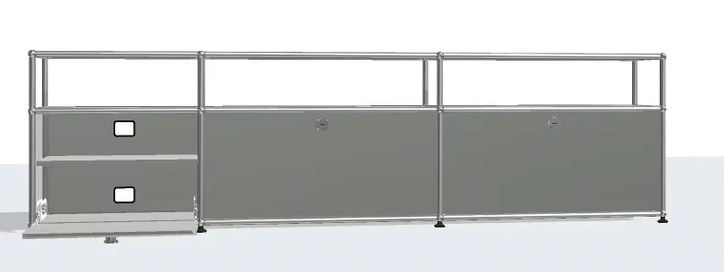 Meuble TV d'angle en métal avec rangement – Armoire d'exposition pour salon
