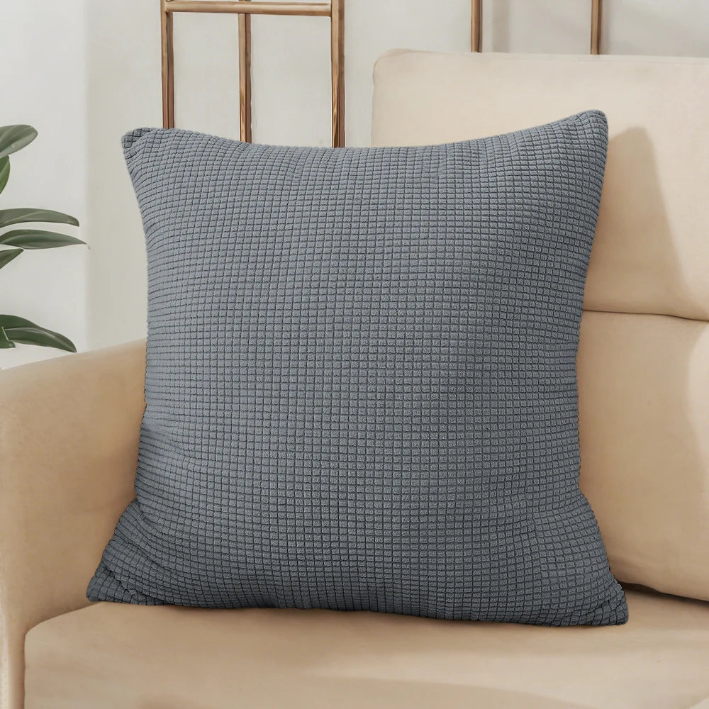 Housse de coussin jacquard uni 40x40 45x45 50x50 cm – Bureau, canapé, décoration intérieure