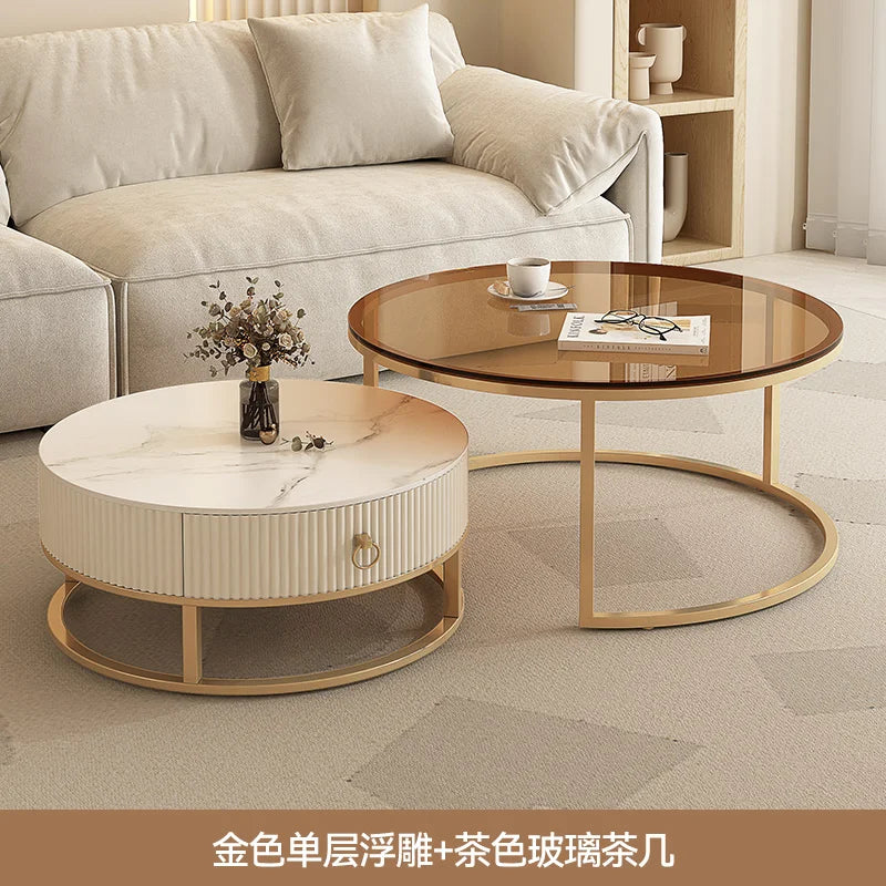 Table d'appoint design minimaliste – Table de bout avec rangement, décor luxe pour salon