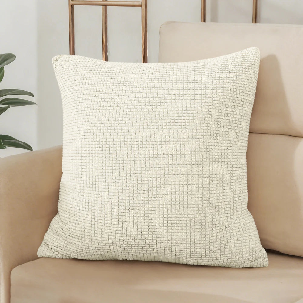 Housse de coussin jacquard uni 40x40 45x45 50x50 cm – Bureau, canapé, décoration intérieure