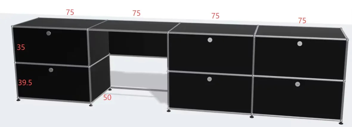 Meuble TV d'angle en métal avec rangement – Armoire d'exposition pour salon
