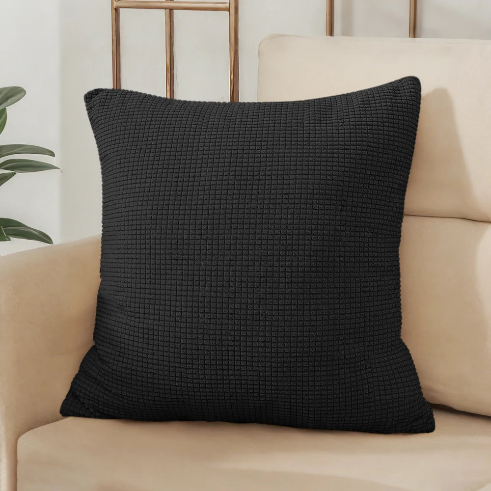 Housse de coussin jacquard uni 40x40 45x45 50x50 cm – Bureau, canapé, décoration intérieure