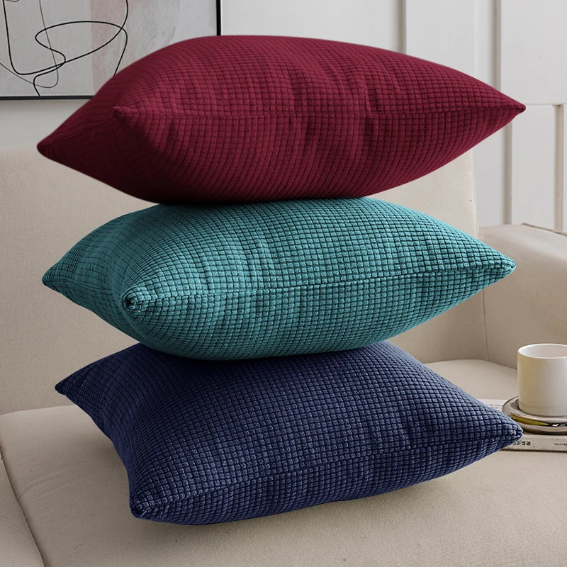 Housse de coussin jacquard uni 40x40 45x45 50x50 cm – Bureau, canapé, décoration intérieure
