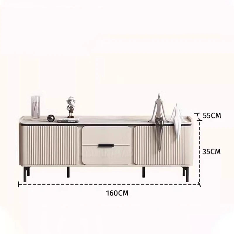 Meuble TV style européen luxe – Console TV élégante et raffinée pour salon haut de gamme
