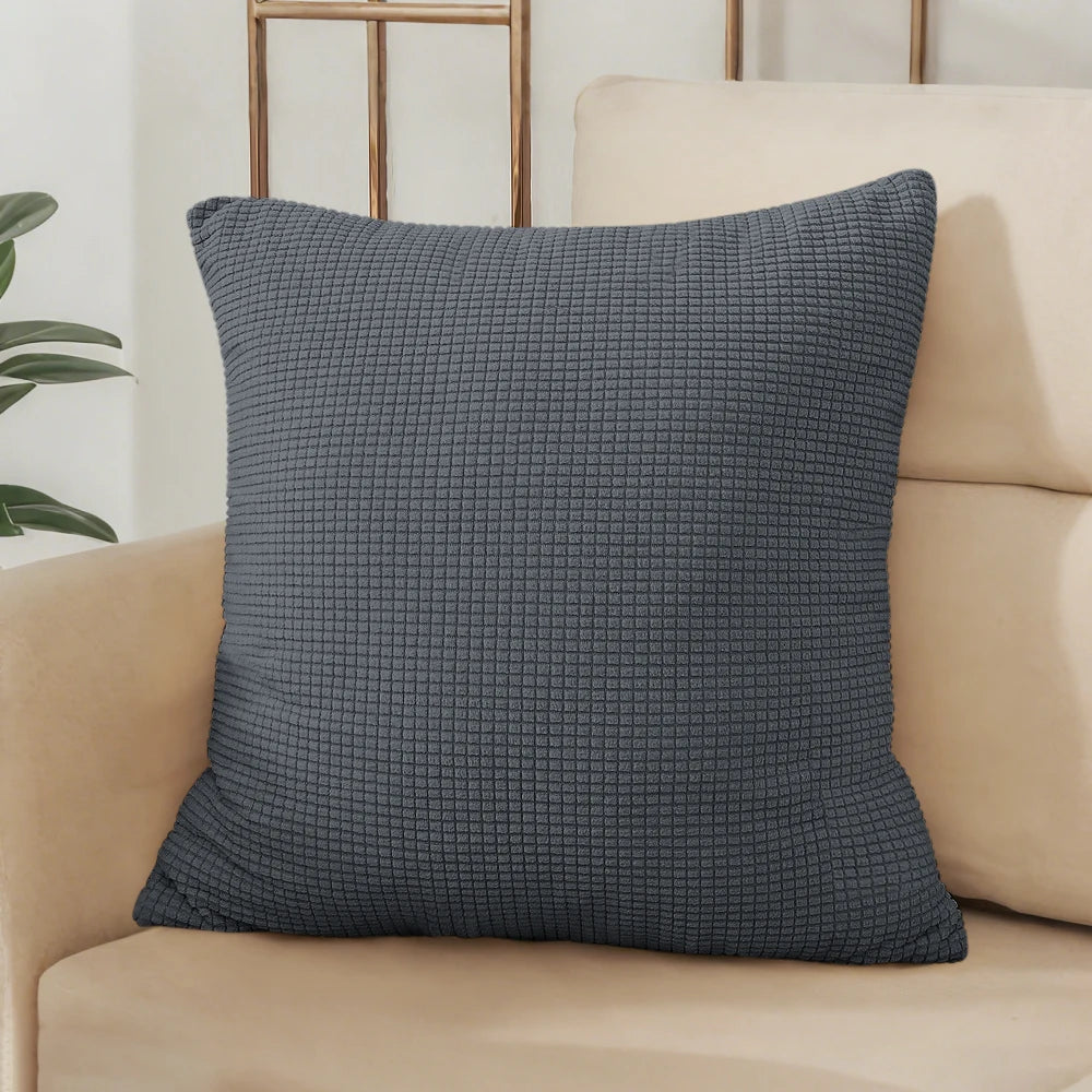 Housse de coussin jacquard uni 40x40 45x45 50x50 cm – Bureau, canapé, décoration intérieure