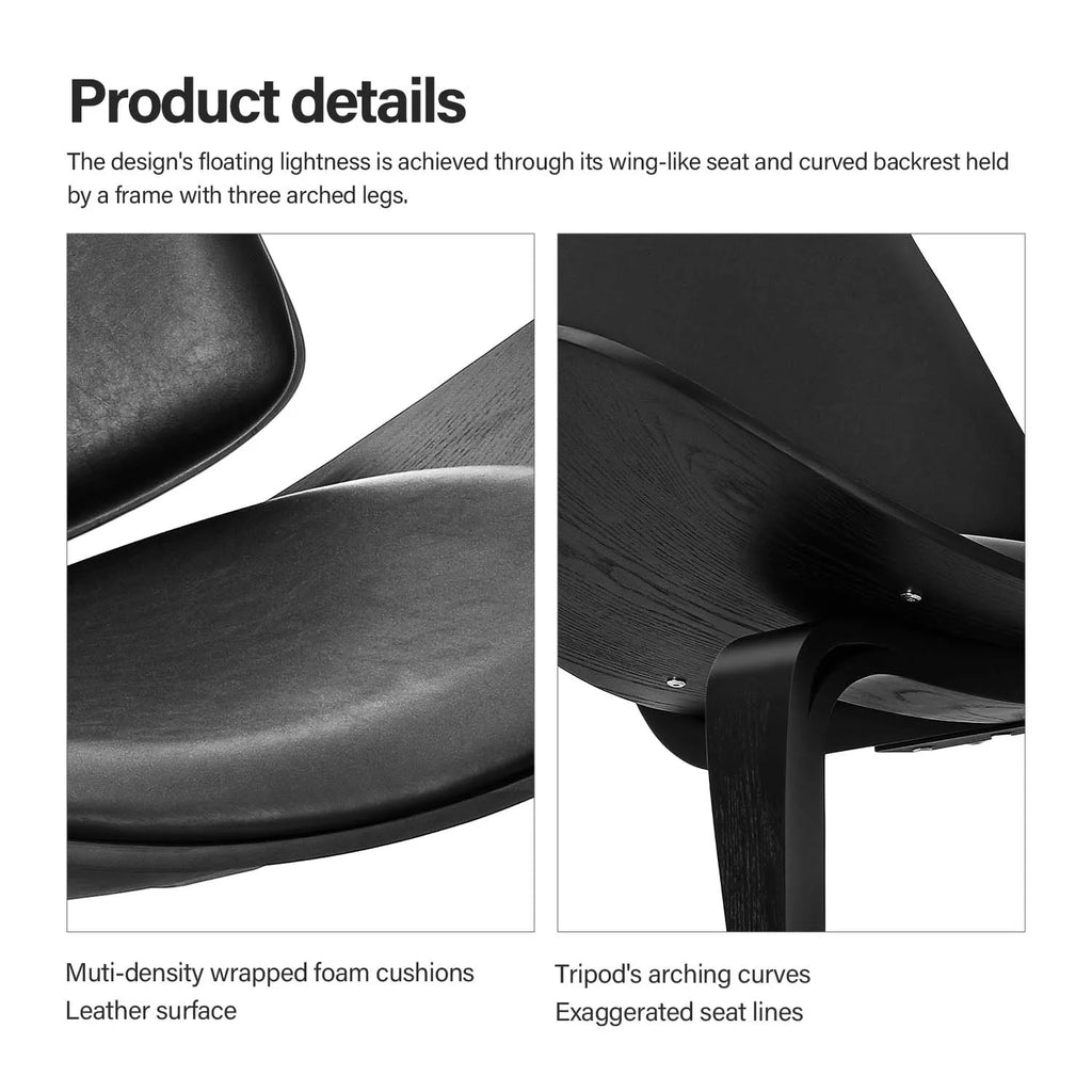 Fauteuil design Airplane Smile en simili cuir – Forme triangulaire originale pour salon
