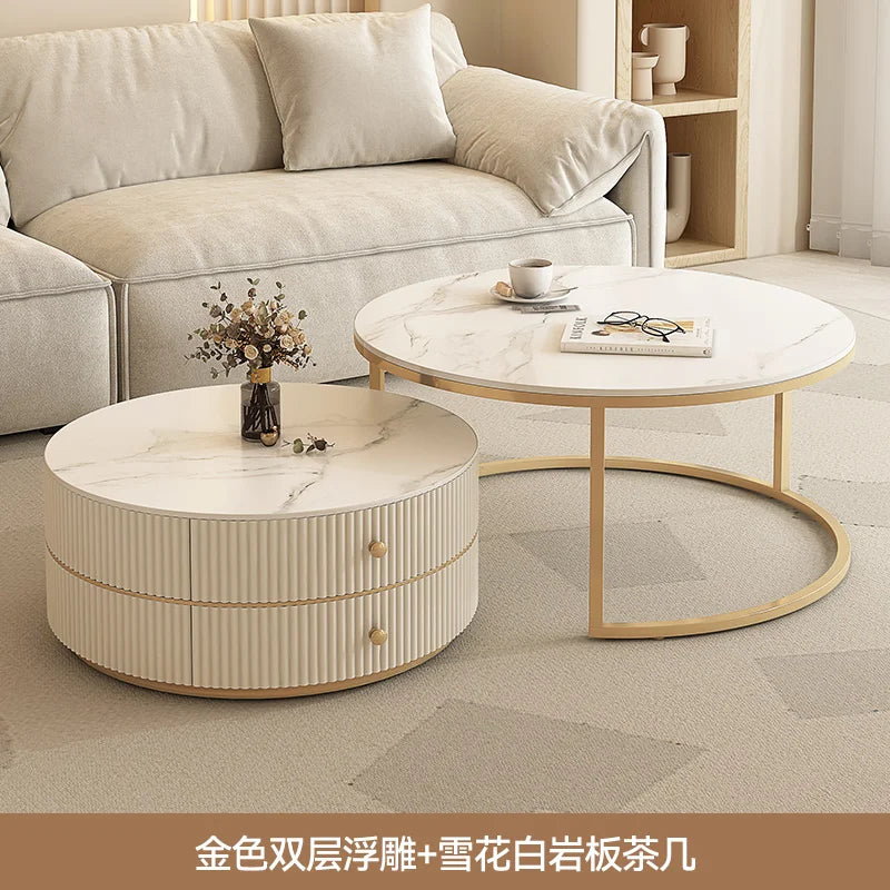 Table d'appoint design minimaliste – Table de bout avec rangement, décor luxe pour salon
