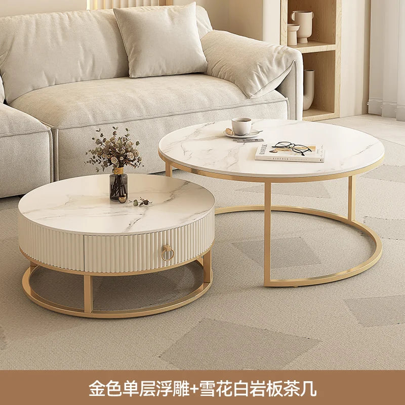 Table d'appoint design minimaliste – Table de bout avec rangement, décor luxe pour salon