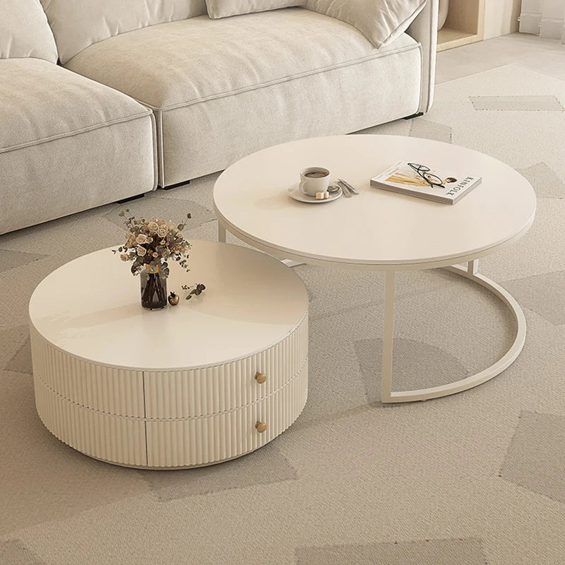 Table d'appoint design minimaliste – Table de bout avec rangement, décor luxe pour salon