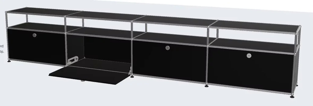 Meuble TV d'angle en métal avec rangement – Armoire d'exposition pour salon