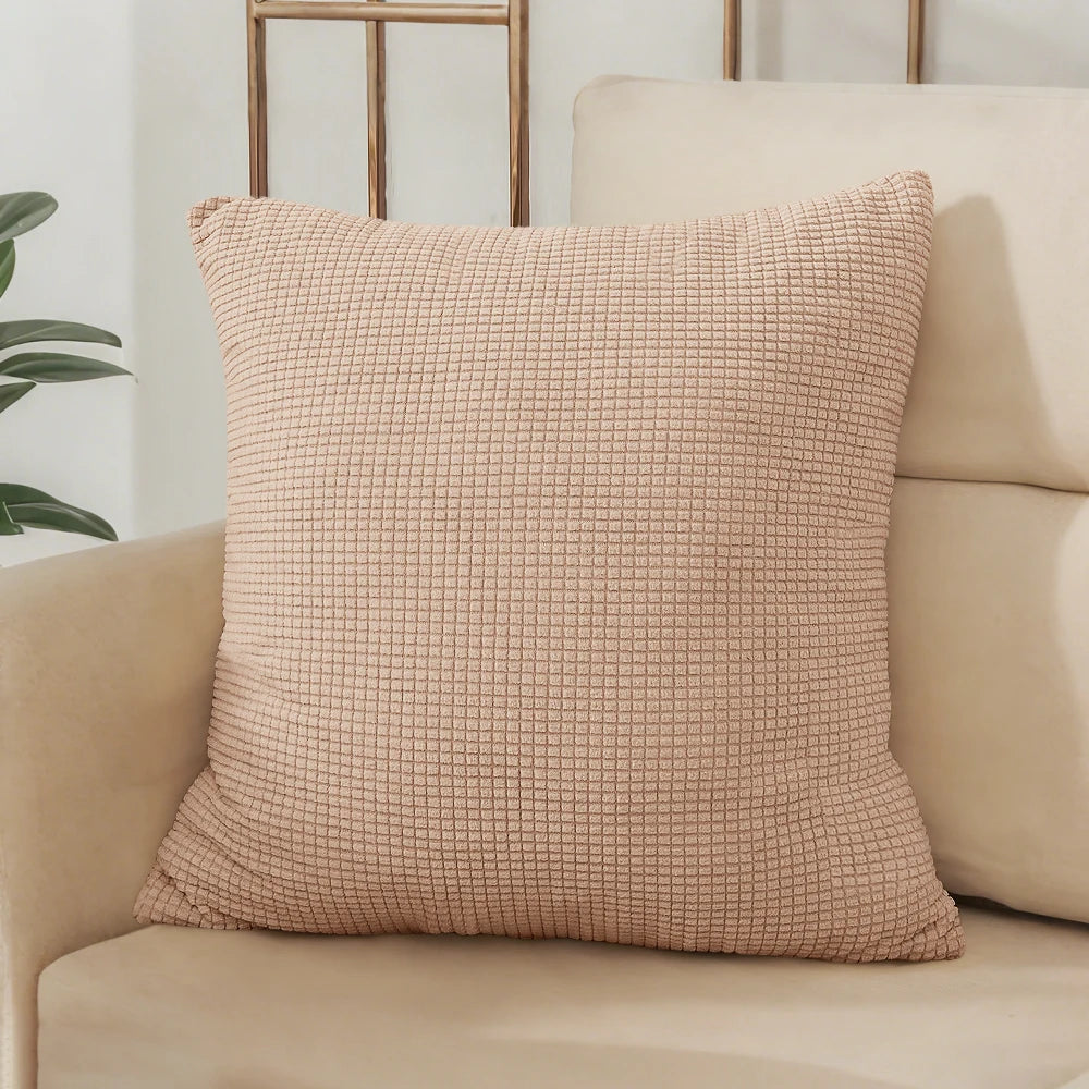 Housse de coussin jacquard uni 40x40 45x45 50x50 cm – Bureau, canapé, décoration intérieure