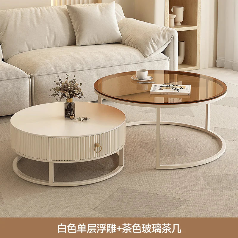 Table d'appoint design minimaliste – Table de bout avec rangement, décor luxe pour salon